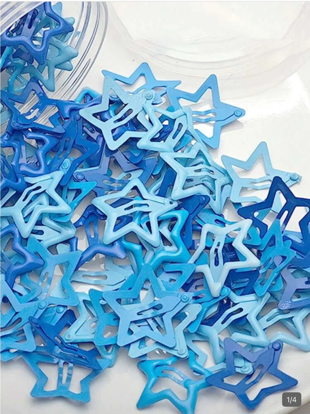 Baby Blue Star butterfly Hair Clips - Set of Decorative Hair Accessories
